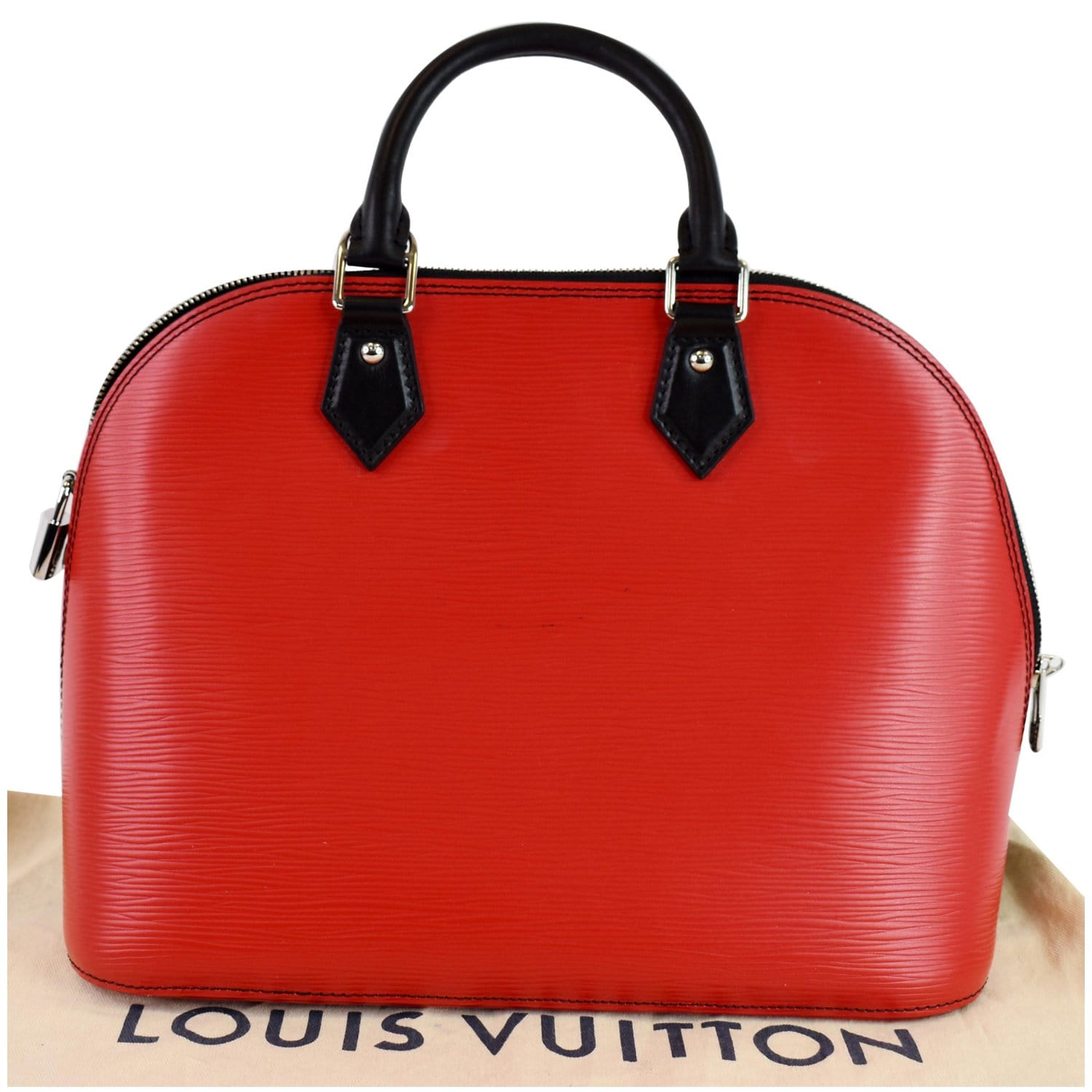 Louis Vuitton Red Alma Epi vintage 1998 bag Leather ref.986477 - Joli Closet