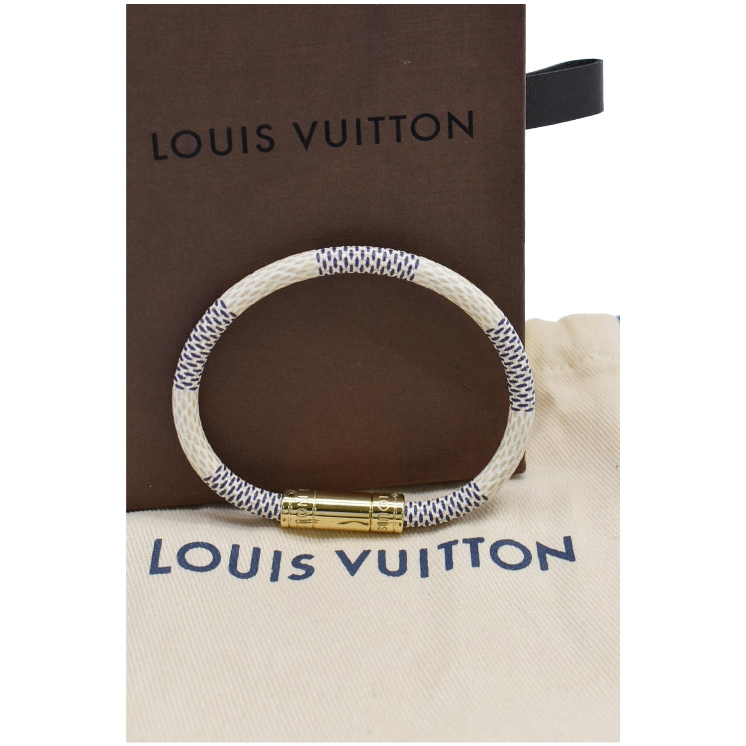 Louis Vuitton Keep It Bracelet Damier Ebene in Canvas with Gold-tone - US