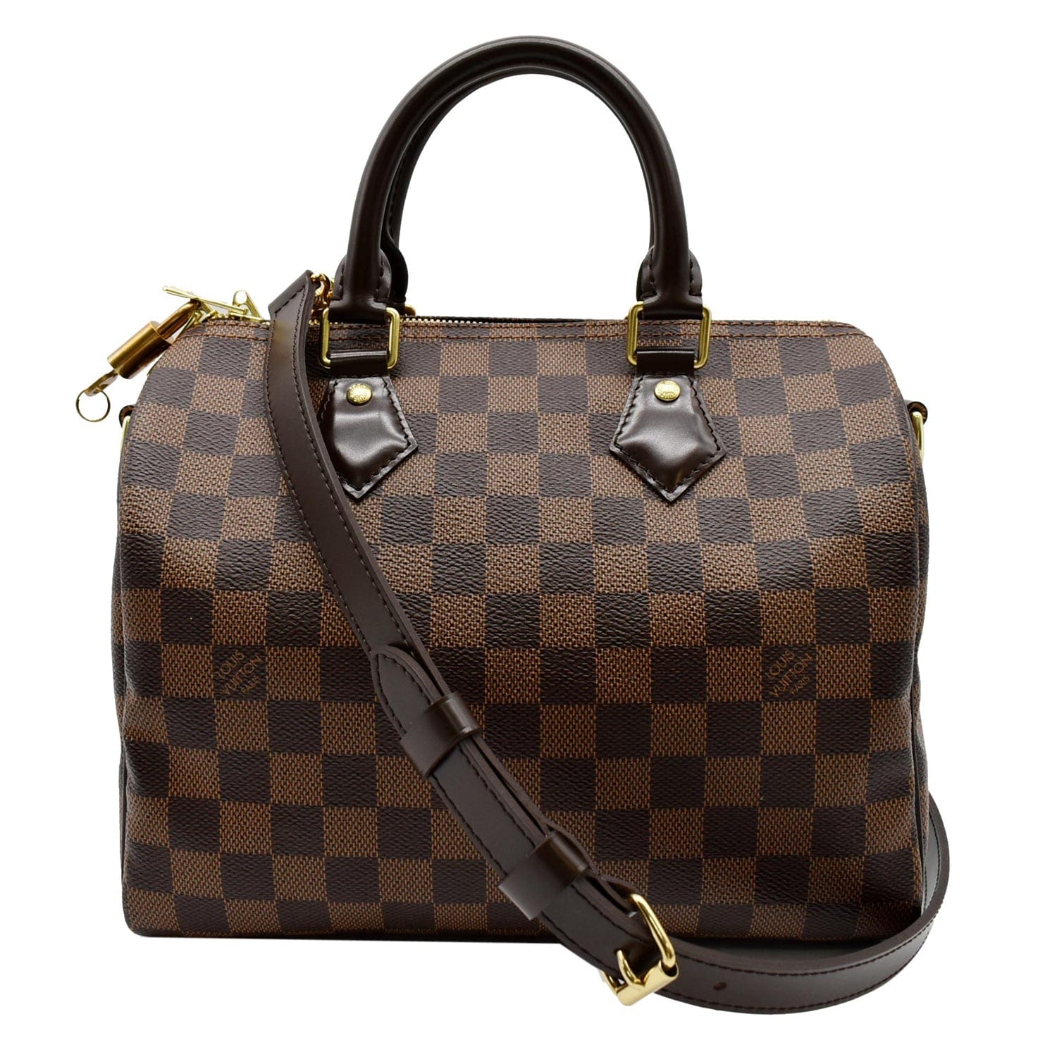 Speedy bandoulière cloth crossbody bag Louis Vuitton Brown in Cloth -  31594422