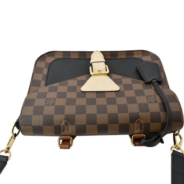 LOUIS VUITTON Beaumarchais Damier Ebene Shoulder Bag Brown