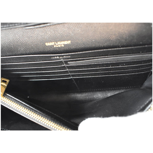 YVES SAINT LAURENT Envelope Small Leather Shoulder Bag Black