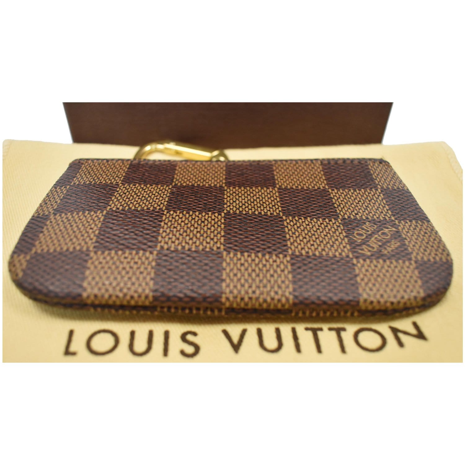 Louis Vuitton Coin case Mini Purse Damier Azur White Key Chain Leather  462D  eBay