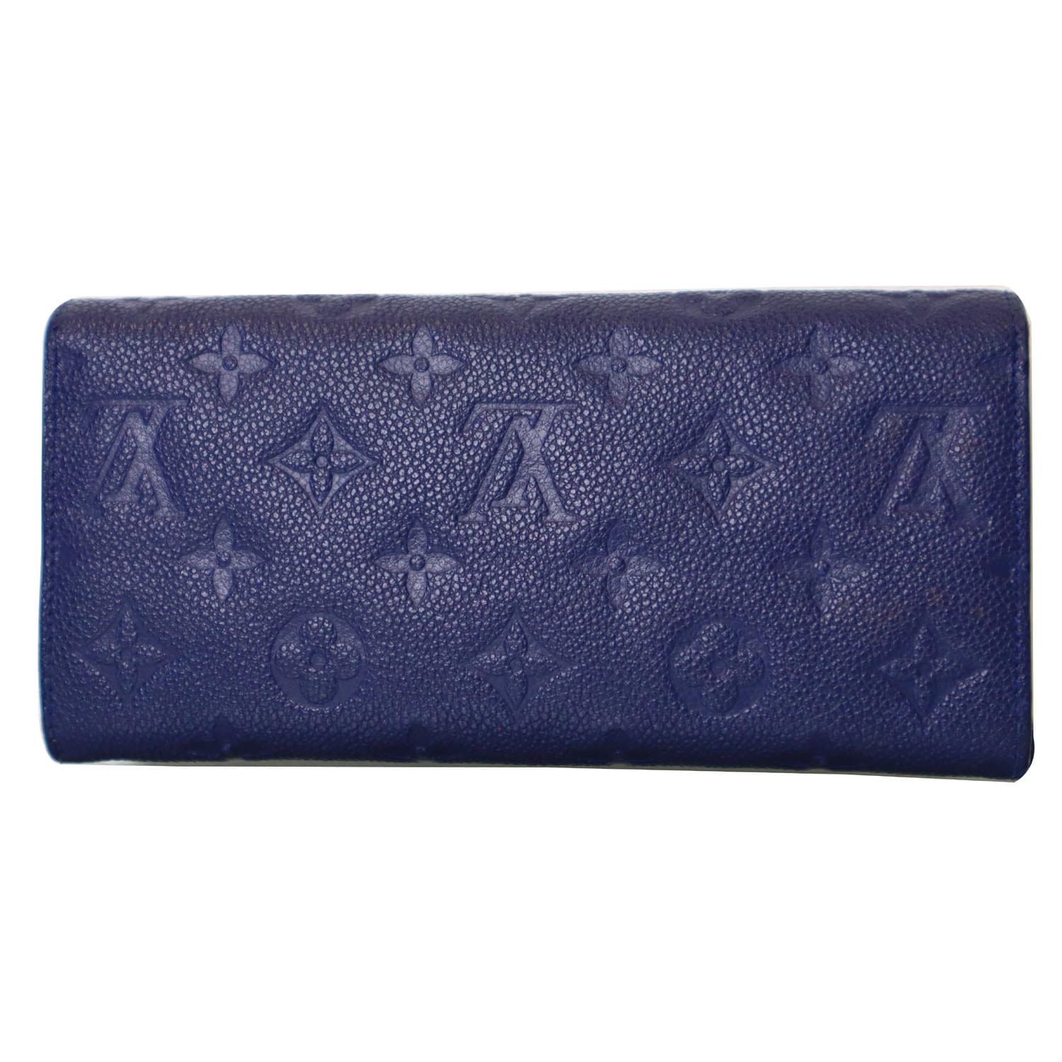 LOUIS VUITTON Curies Compact Wallet Monogram Empreinte Navy Blue