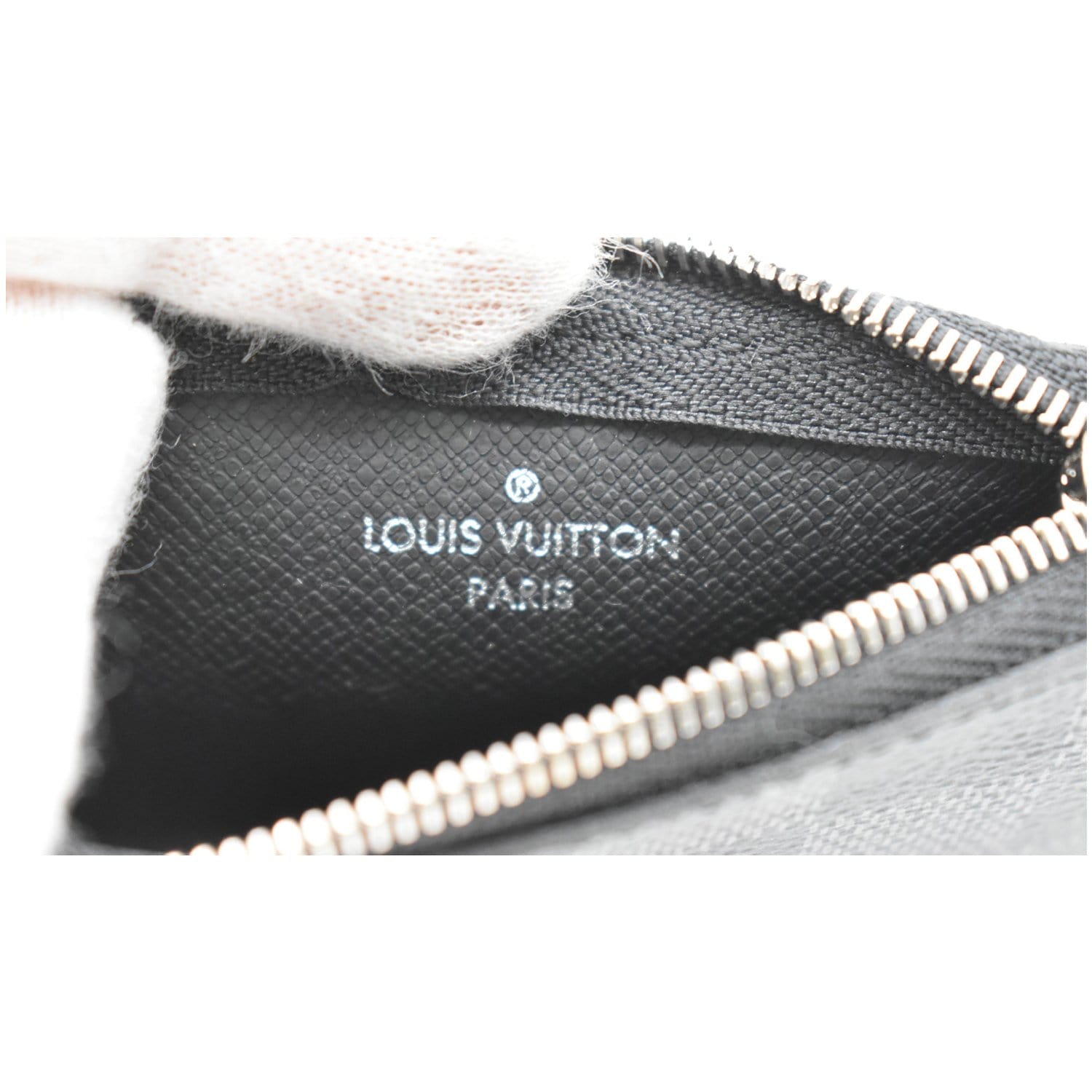 Louis Vuitton Pochette Cles Black Gray Damier Graphite