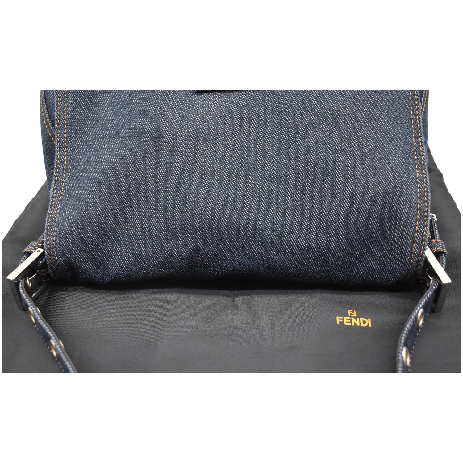 Fendi Baguette Chain Denim - Designer WishBags