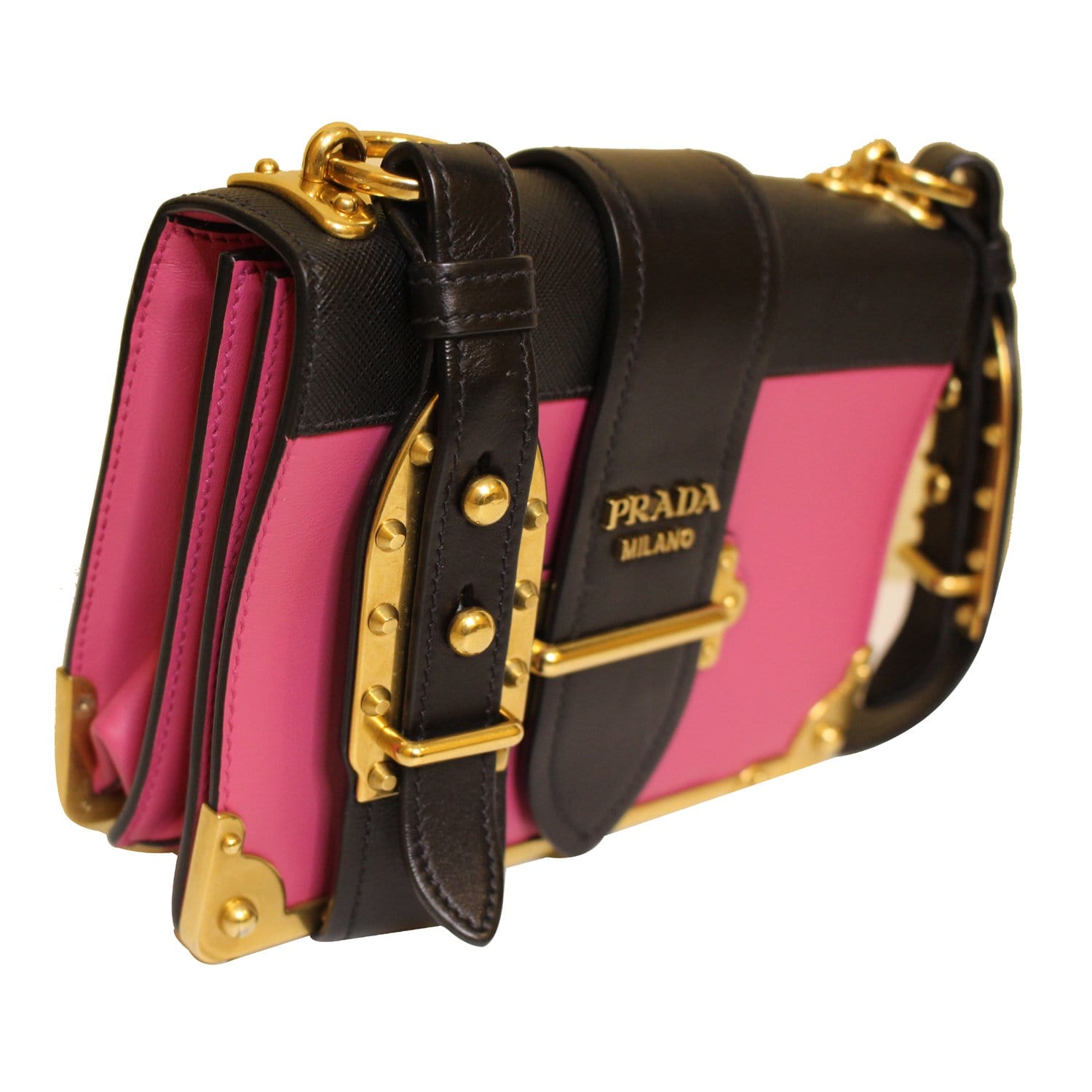 Prada Crocodile And Calf Leather Cahier Bag 1BD045 - Luxuryeasy
