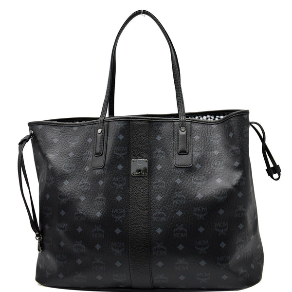 MCM Large Liz Visetos Reversible Shopper Tote Bag Black