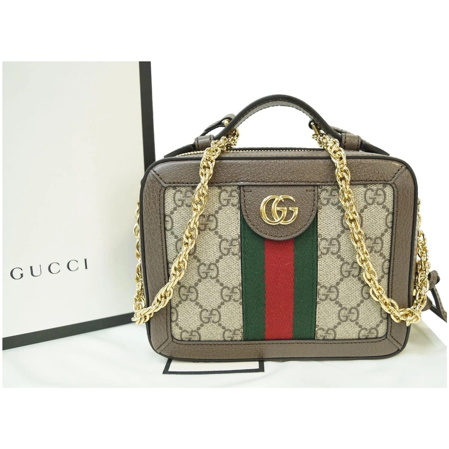 Gucci Womens Ophidia GG Mini Bag Supreme / Brown – Luxe Collective