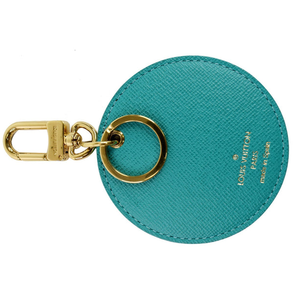 LOUIS VUITTON Illustre V Monogram Canvas Key Holder Bag Charm Turquoise