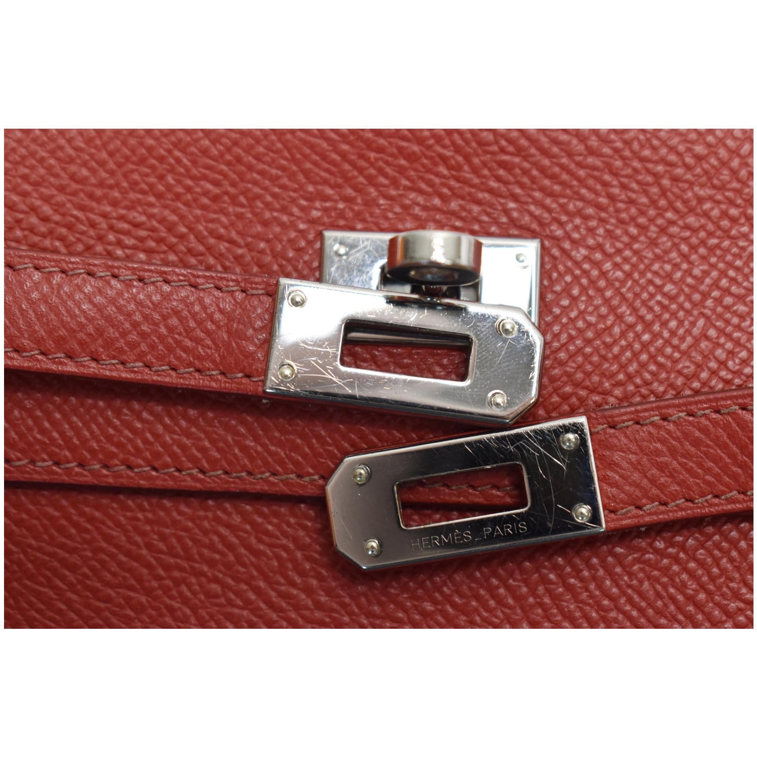 Leather wallet Hermès Red in Leather - 25783146