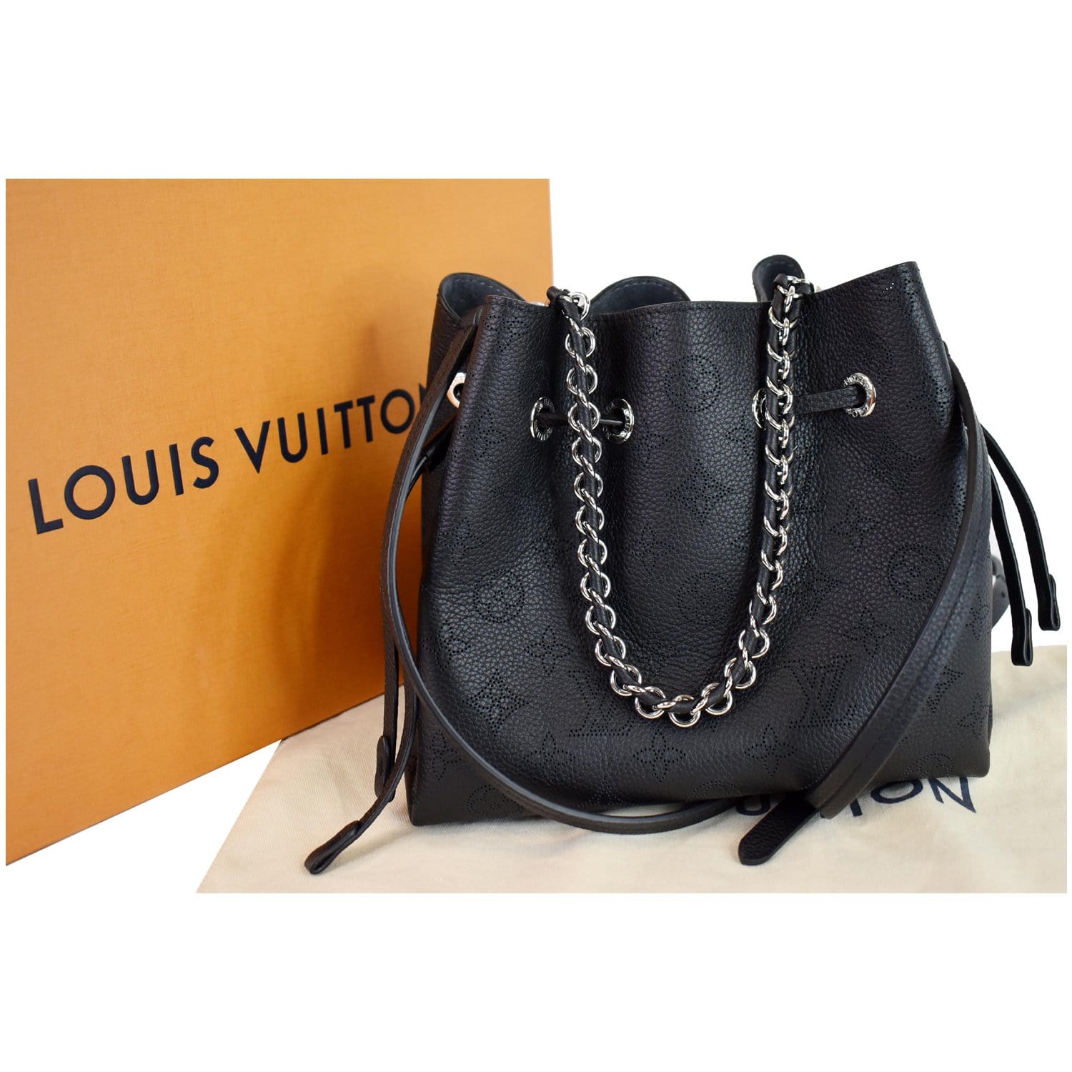 Louis Vuitton Bella Tote Mahina Leather Black 23245945