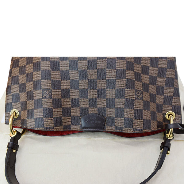 Louis Vuitton Graceful PM Damier Ebene Shoulder Bag Brown