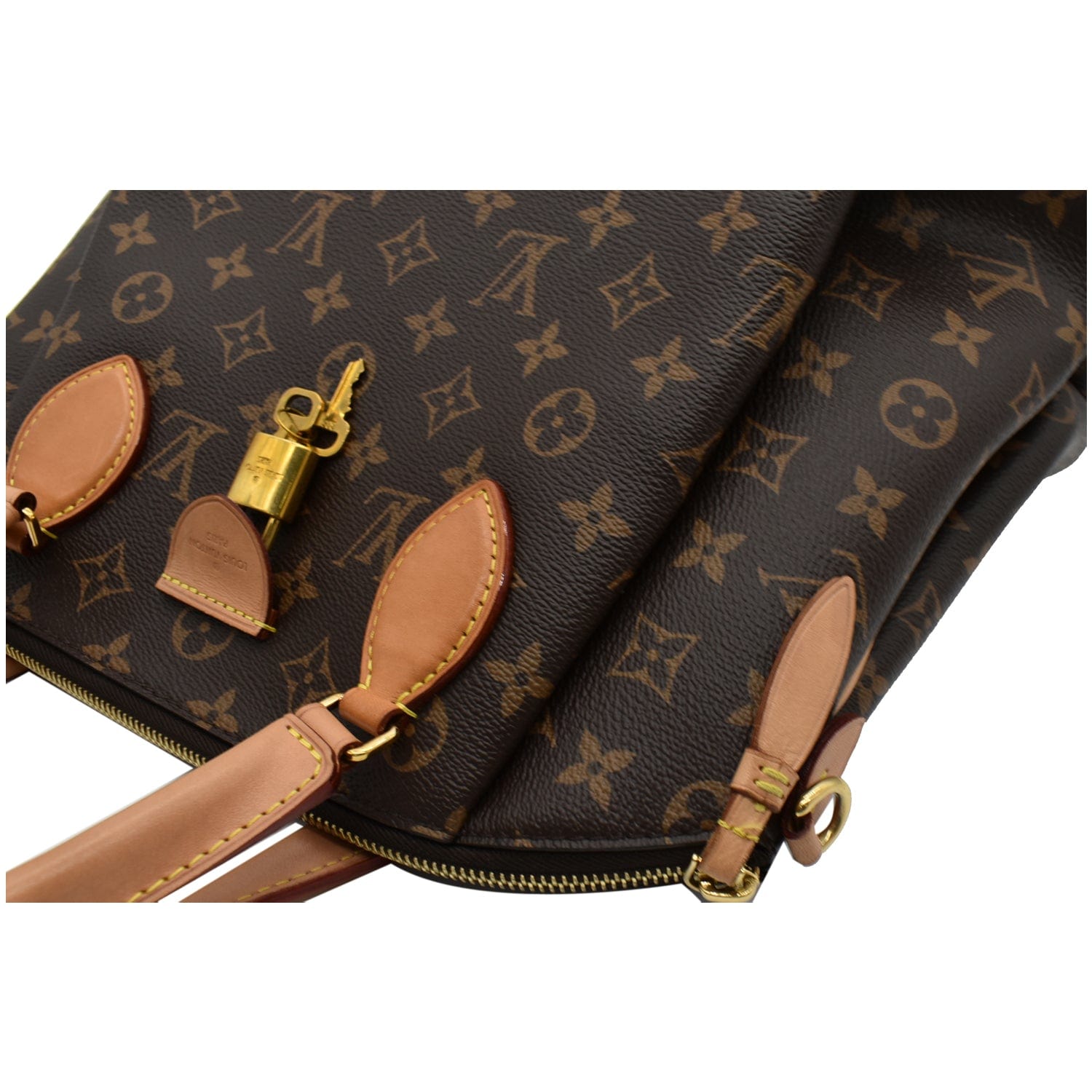 Rivoli cloth handbag Louis Vuitton Brown in Cloth - 27509072