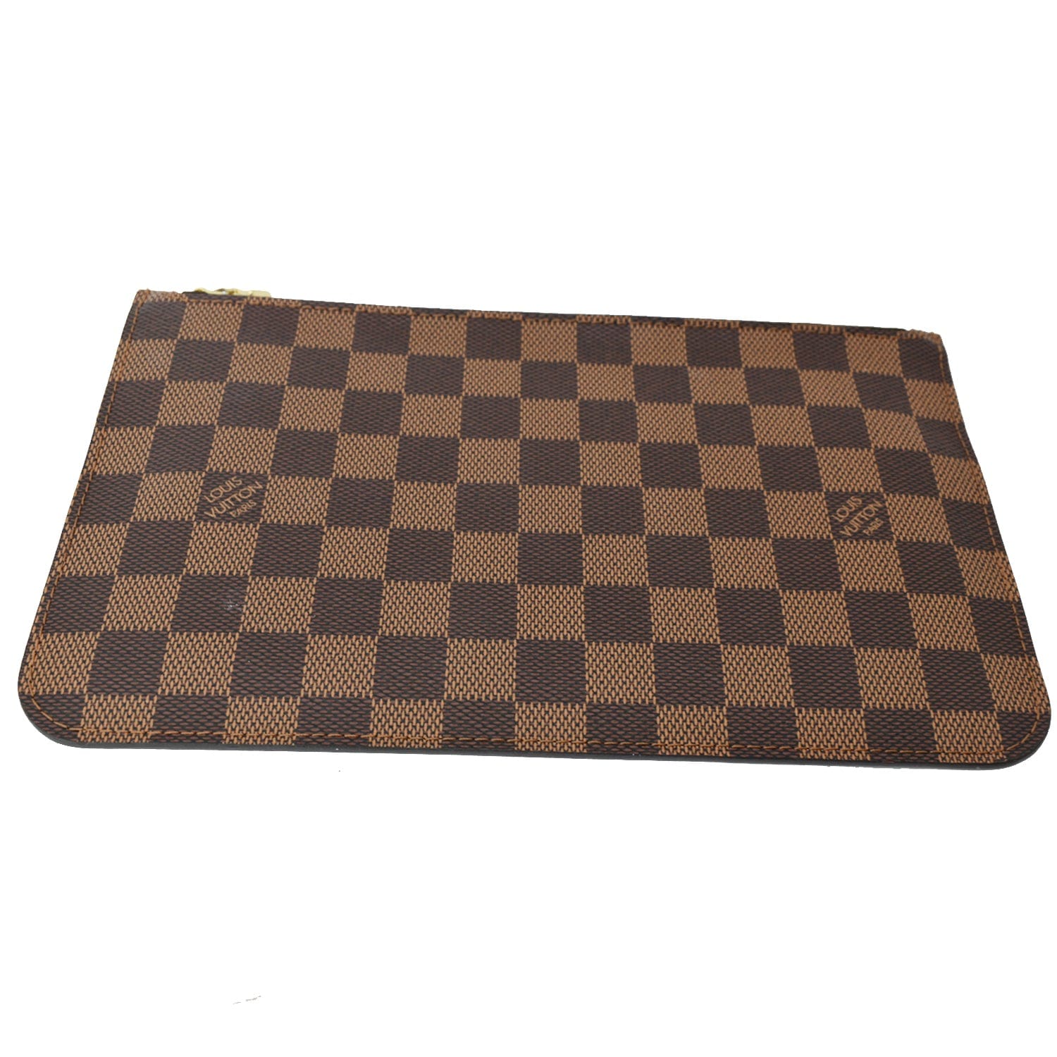 Louis Vuitton Damier Ebene Neverfull Pochette Clutch Pouch 2014 For Sale at  1stDibs