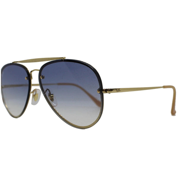 RAY-BAN RB3584N 001/19 Blaze Aviator Gold Sunglasses Light Blue Gradient Lens