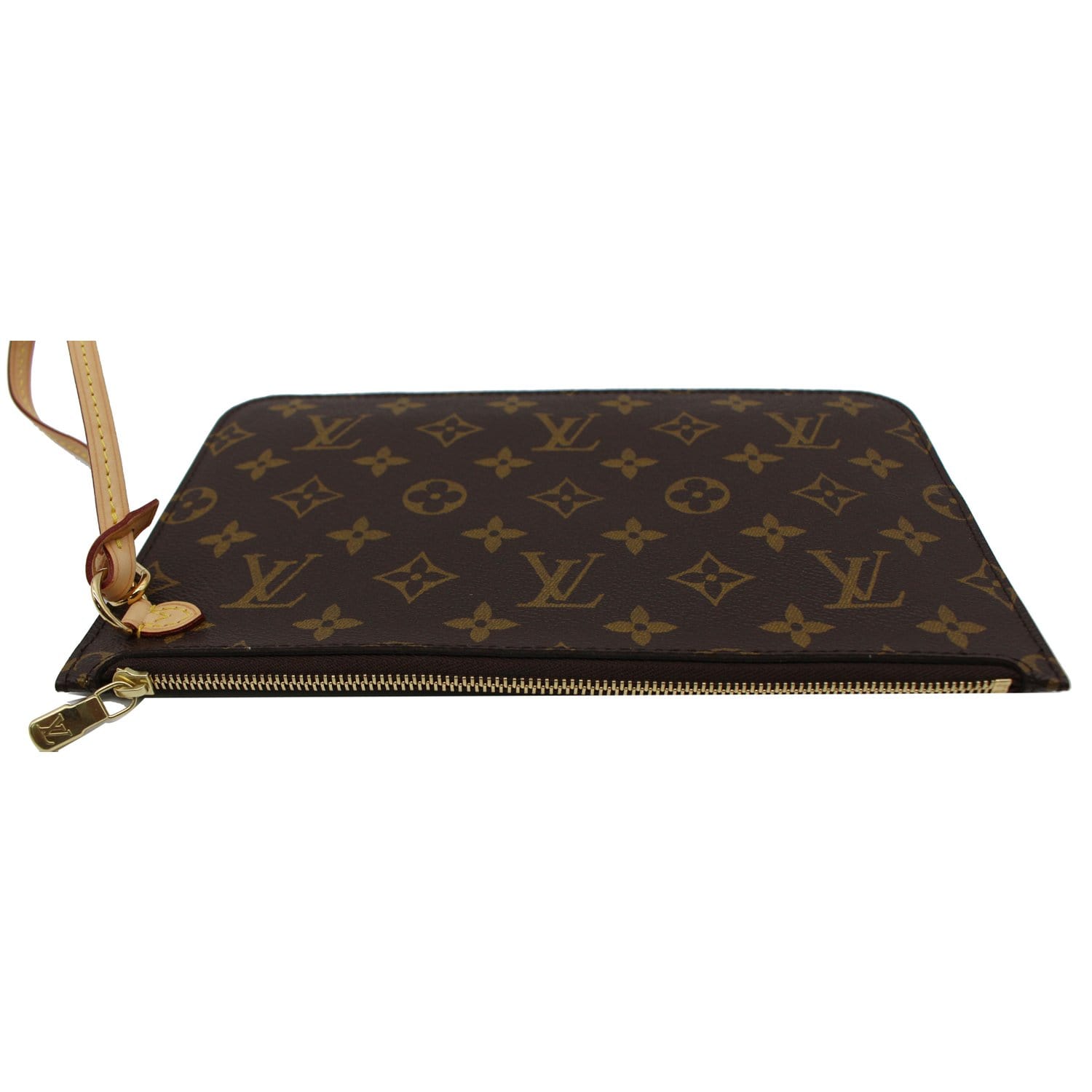 Louis Vuitton Monogram Sunset Khaki Neverfull Pochette MM or GM Wristlet  Leather ref.647641 - Joli Closet