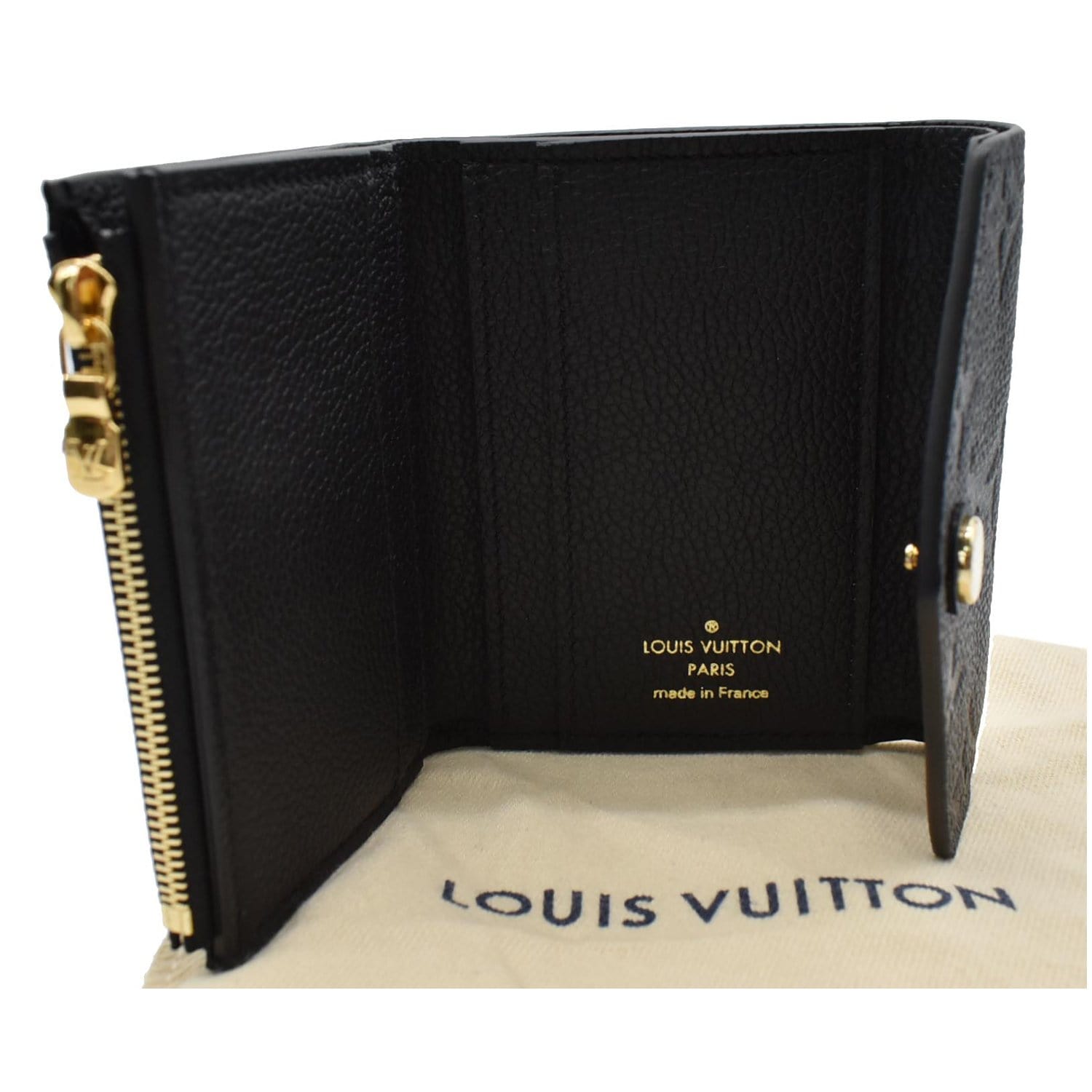 Louis Vuitton Zoe Wallet Monogram Empreinte Leather Black 1819351