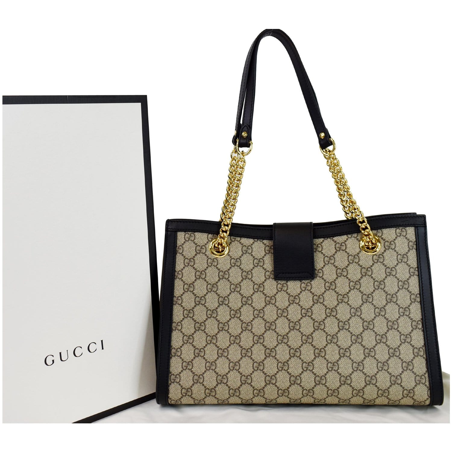 Padlock GG Supreme Shoulder Bag in Beige - Gucci
