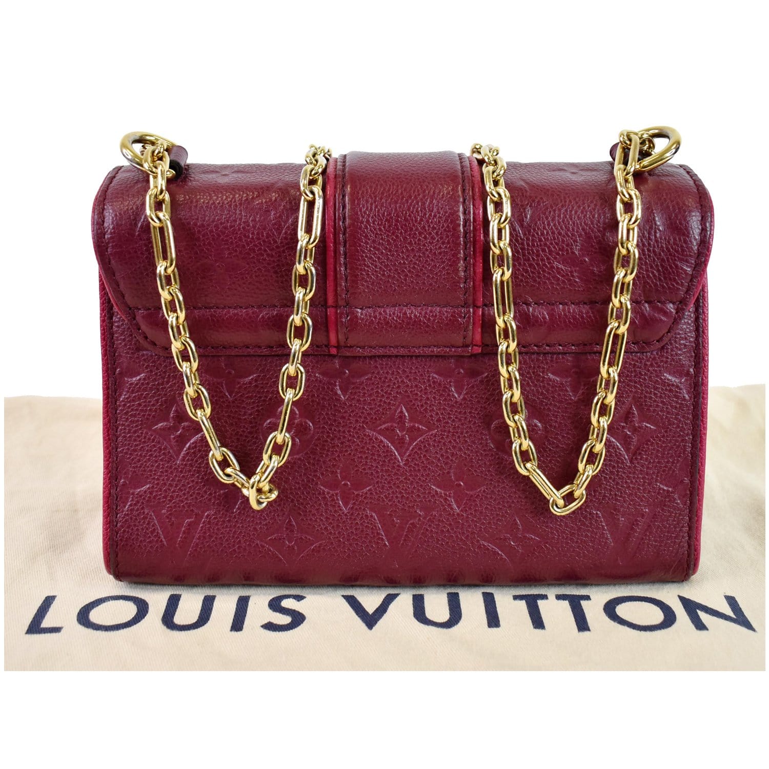 Pre-owned Louis Vuitton Chain Gm Burgundy Cross Body Bag
