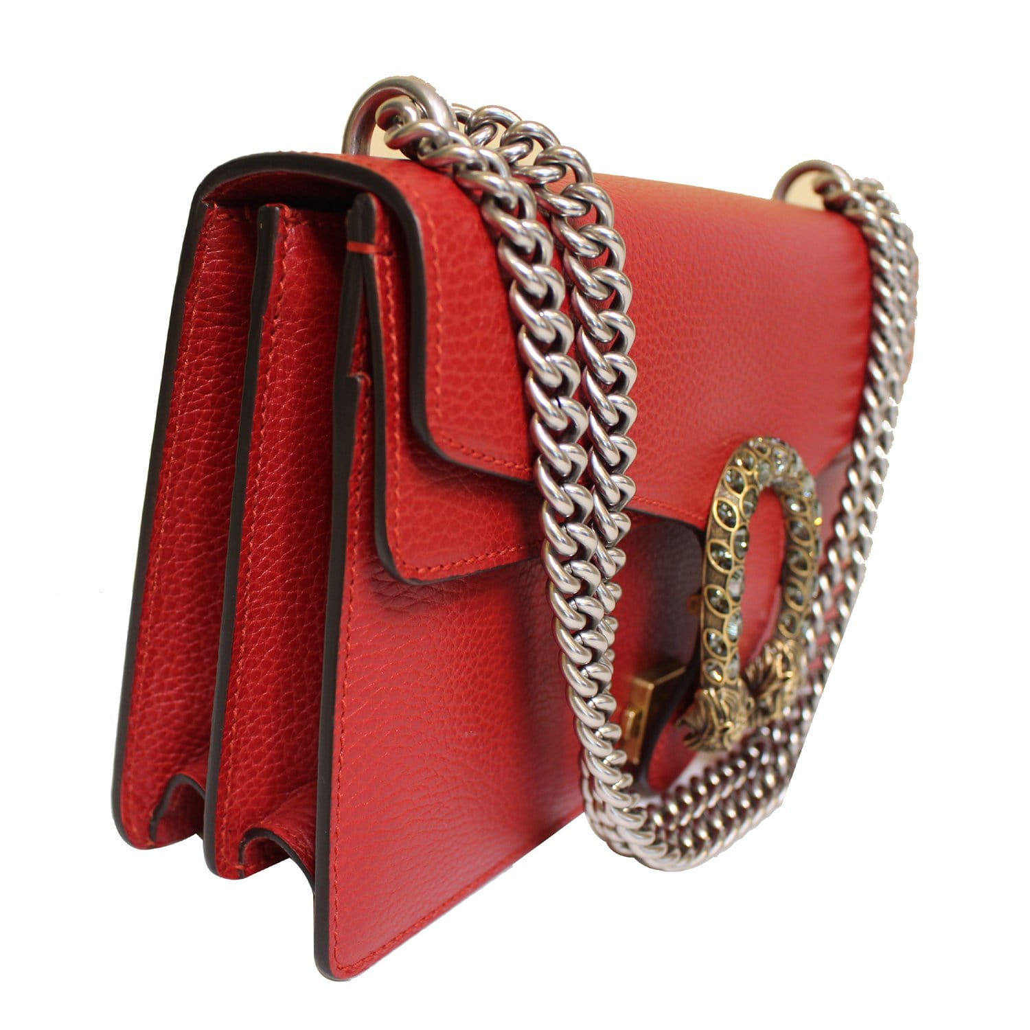 Dionysus Leather Shoulder Bag Red