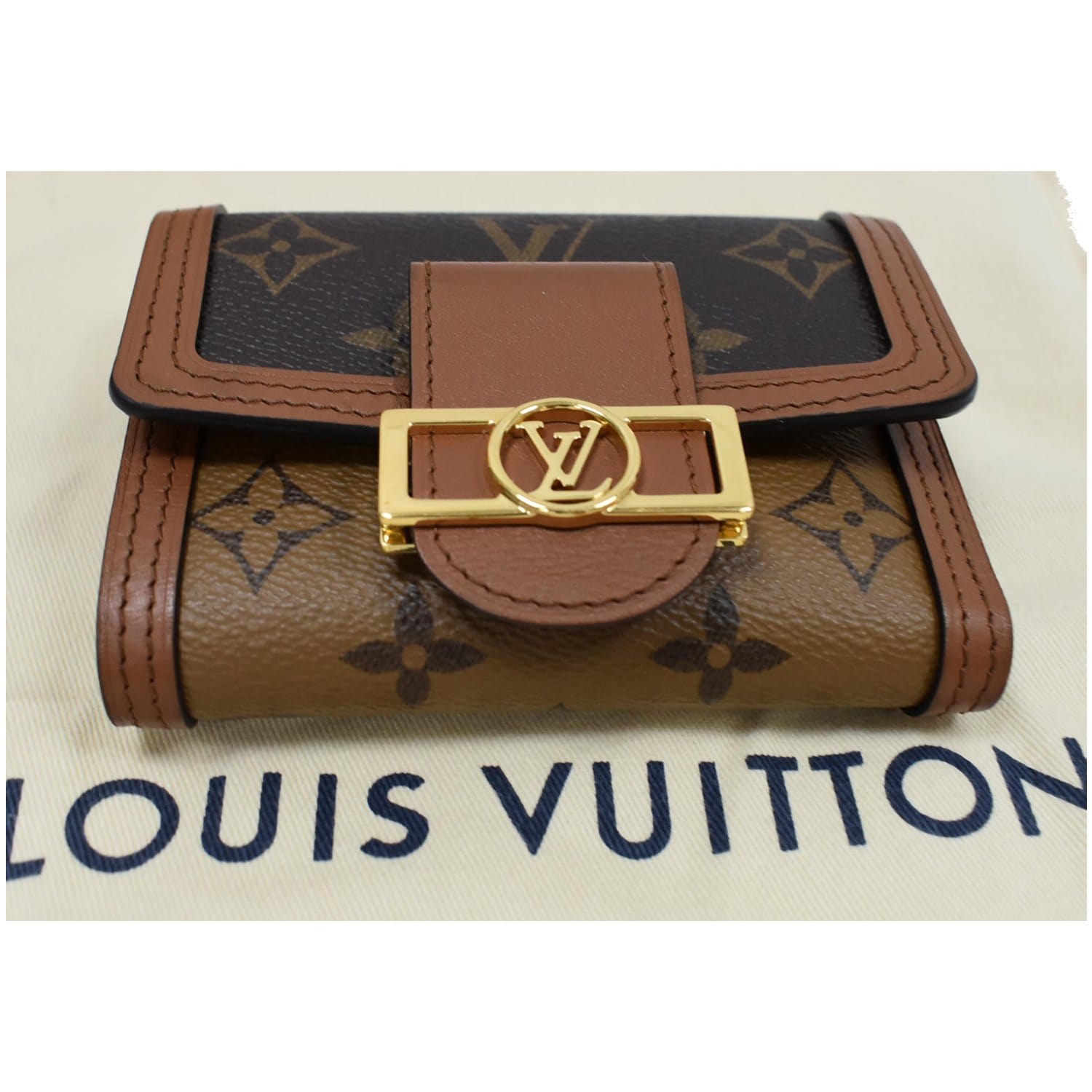 Louis Vuitton Monogram Reverse Dauphine Compact Wallet - Brown Wallets,  Accessories - LOU772211