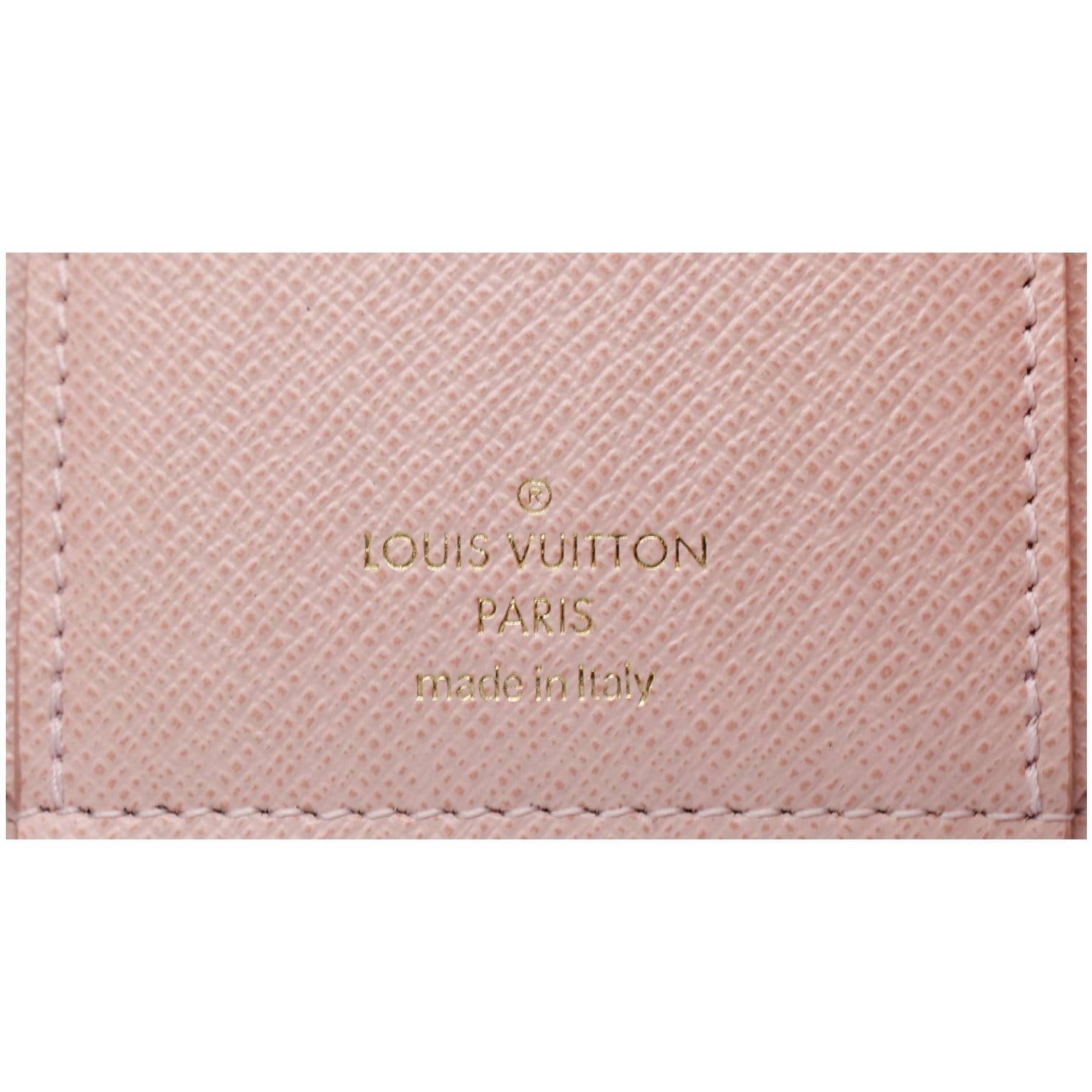 Louis Vuitton Clémence Wallet Damier Ebene Canvas Rose Ballerine