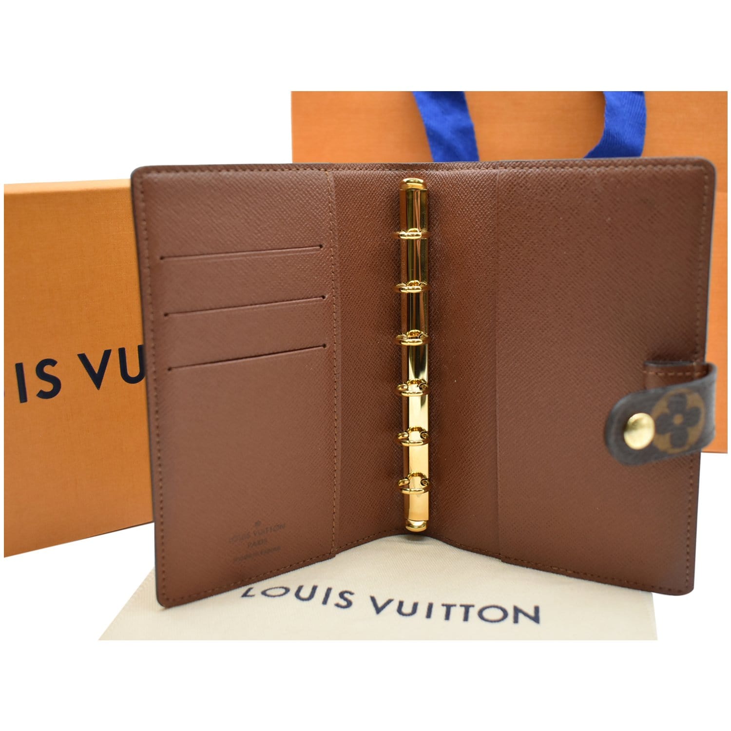 Louis Vuitton Couverture Agenda De Bureau Brown Canvas Wallet (Pre-Owned)