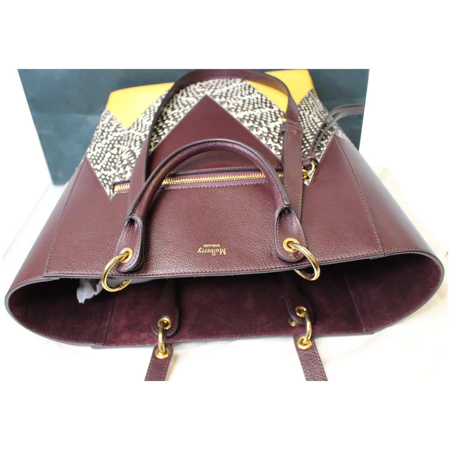 Darley leather handbag Mulberry Burgundy in Leather - 39784949