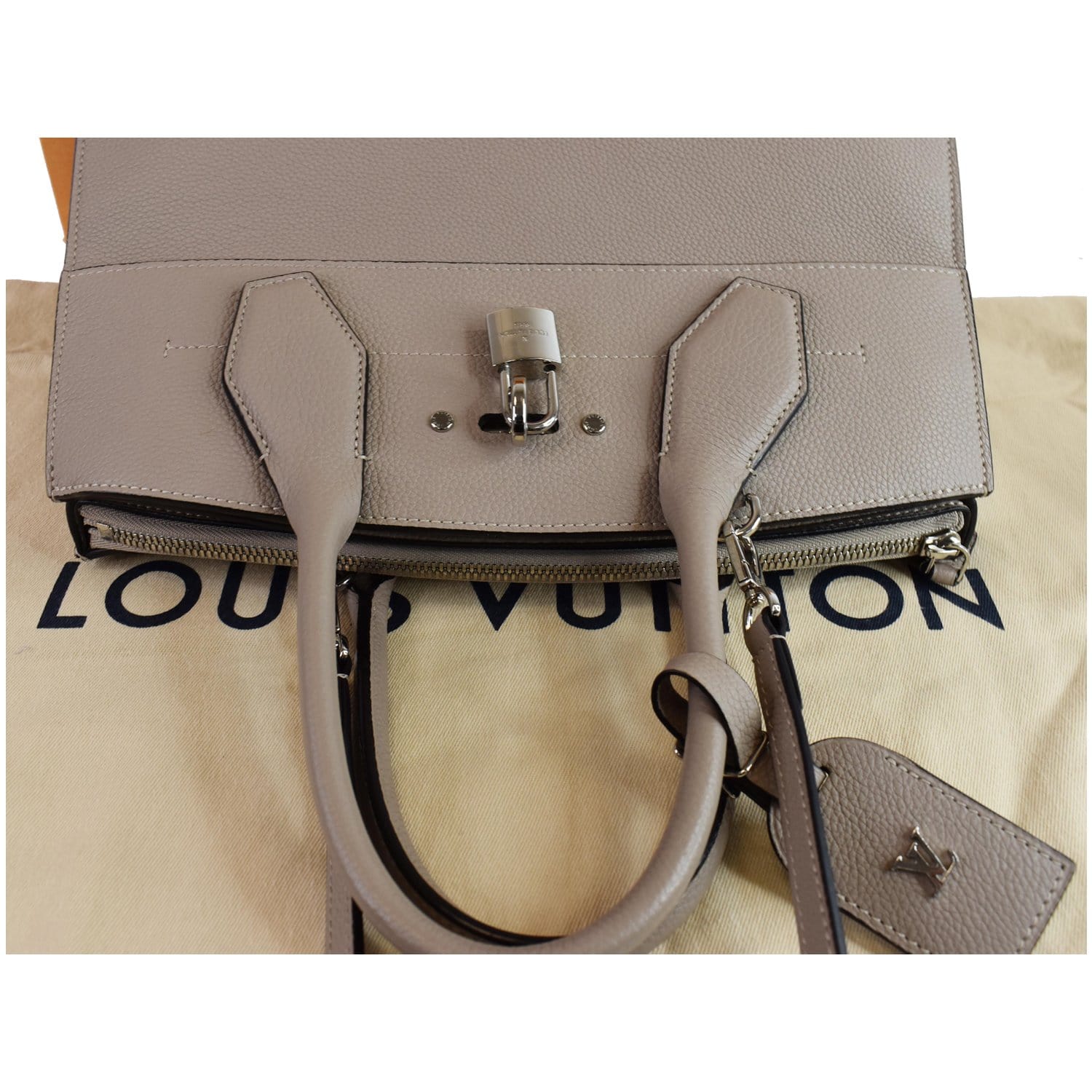 Louis Vuitton Grey Denim Epi Leather City Steamer MM Bag Louis