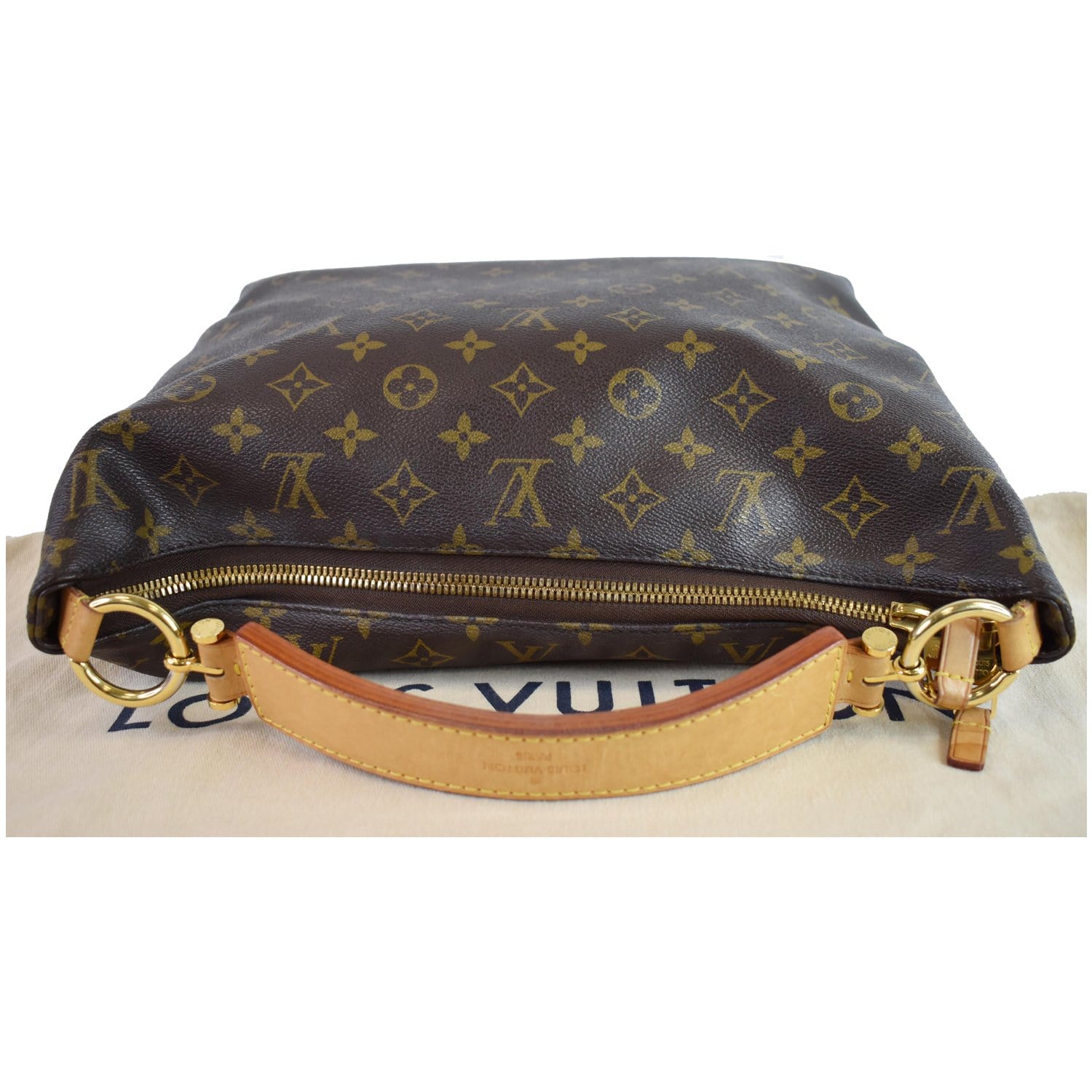 LOUIS VUITTON Sully PM Monogram Canvas Shoulder Bag Brown