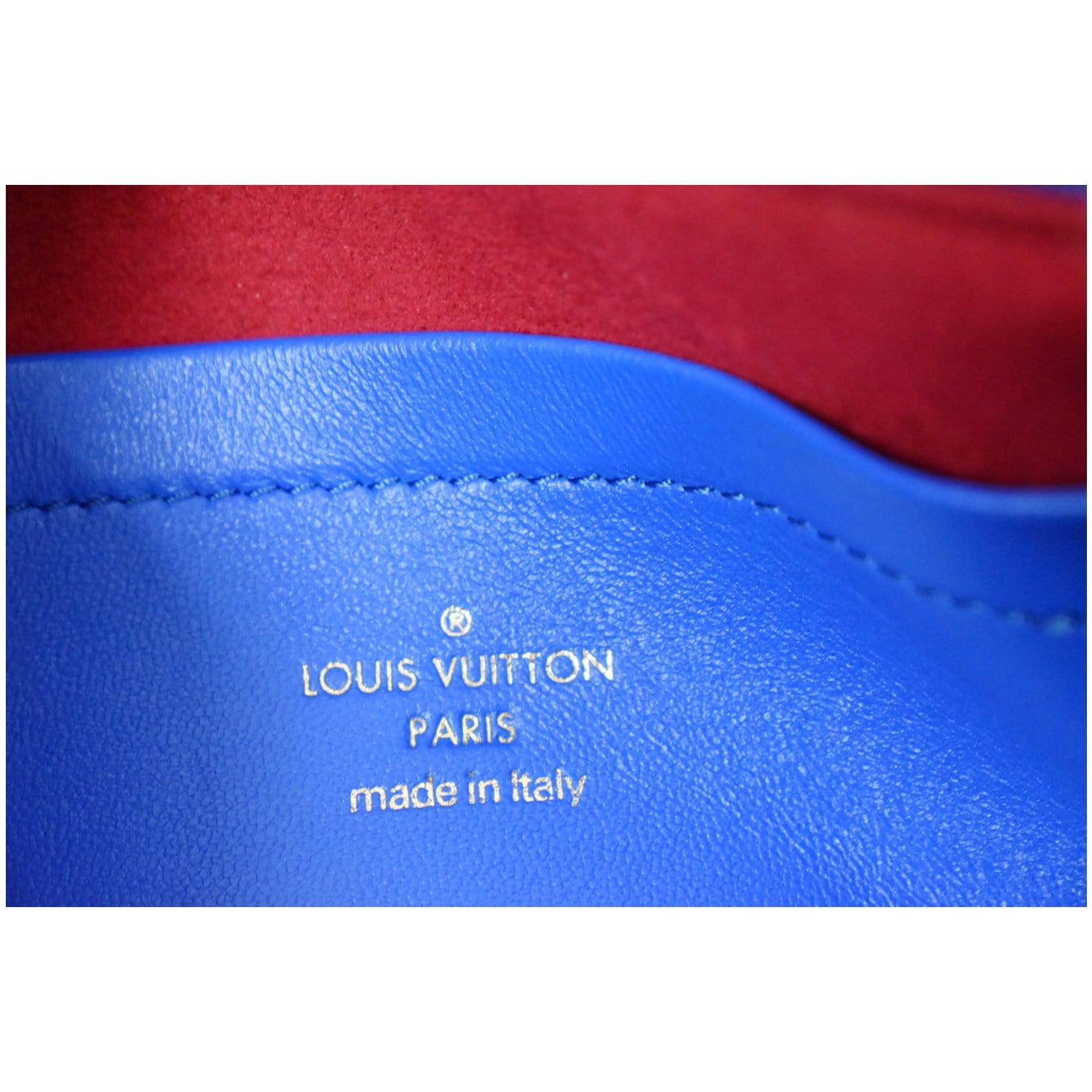Brand New Louis Vuitton Coussin Pochette Navy Monogram Embossed