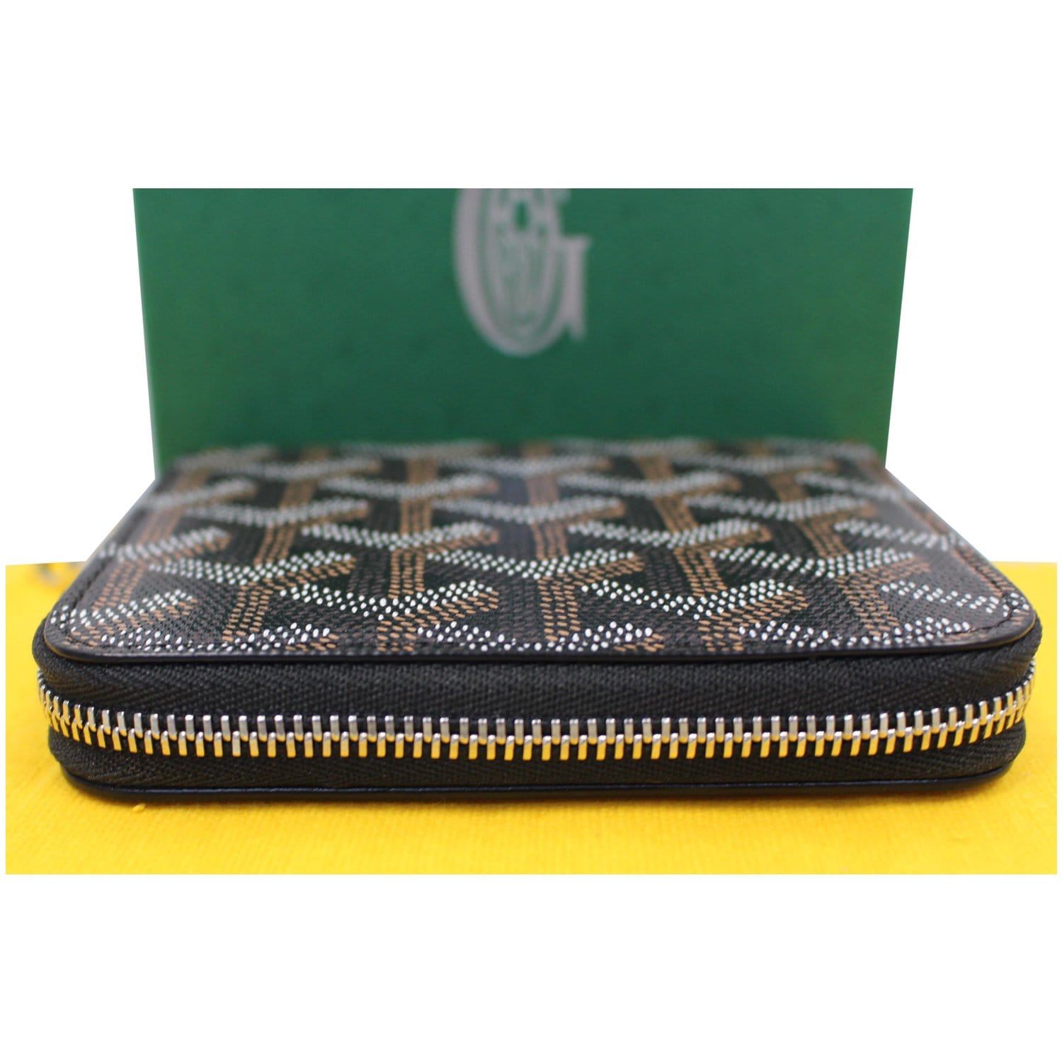 GOYARD Monogram Canvas Leather Small Wallet Logo Coin Cases in