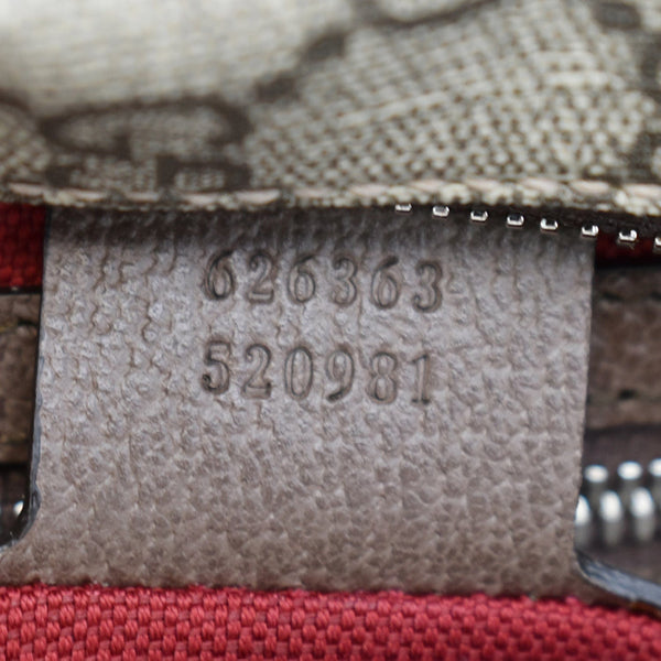 Gucci GG Supreme Monogram Canvas Shoulder Bag Beige