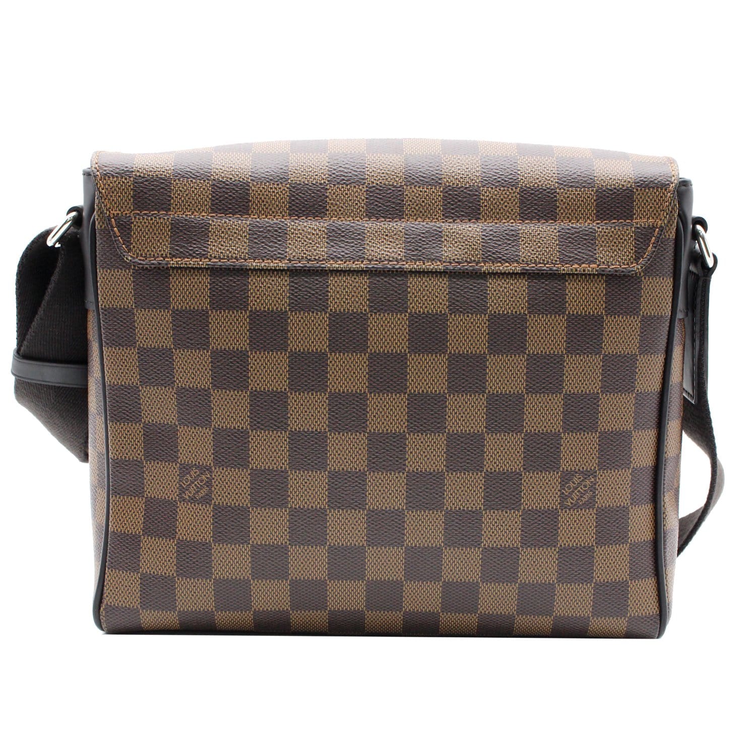 Authentic Louis Vuitton Damier Ebene Canvas with Brown Leather