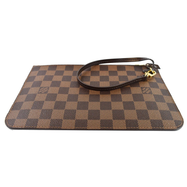 LOUIS VUITTON Pochette Wristlet Pouch Damier Ebene Neverfull MM Brown