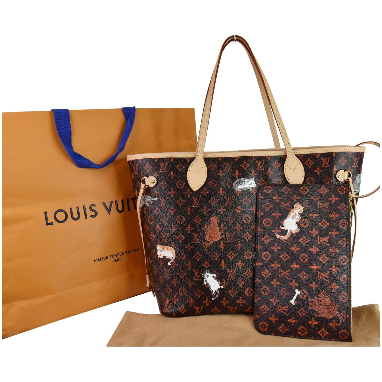 LOUIS VUITTON Monogram Neverfull MM Shoulder Bag Handbag Medium Tote Bag