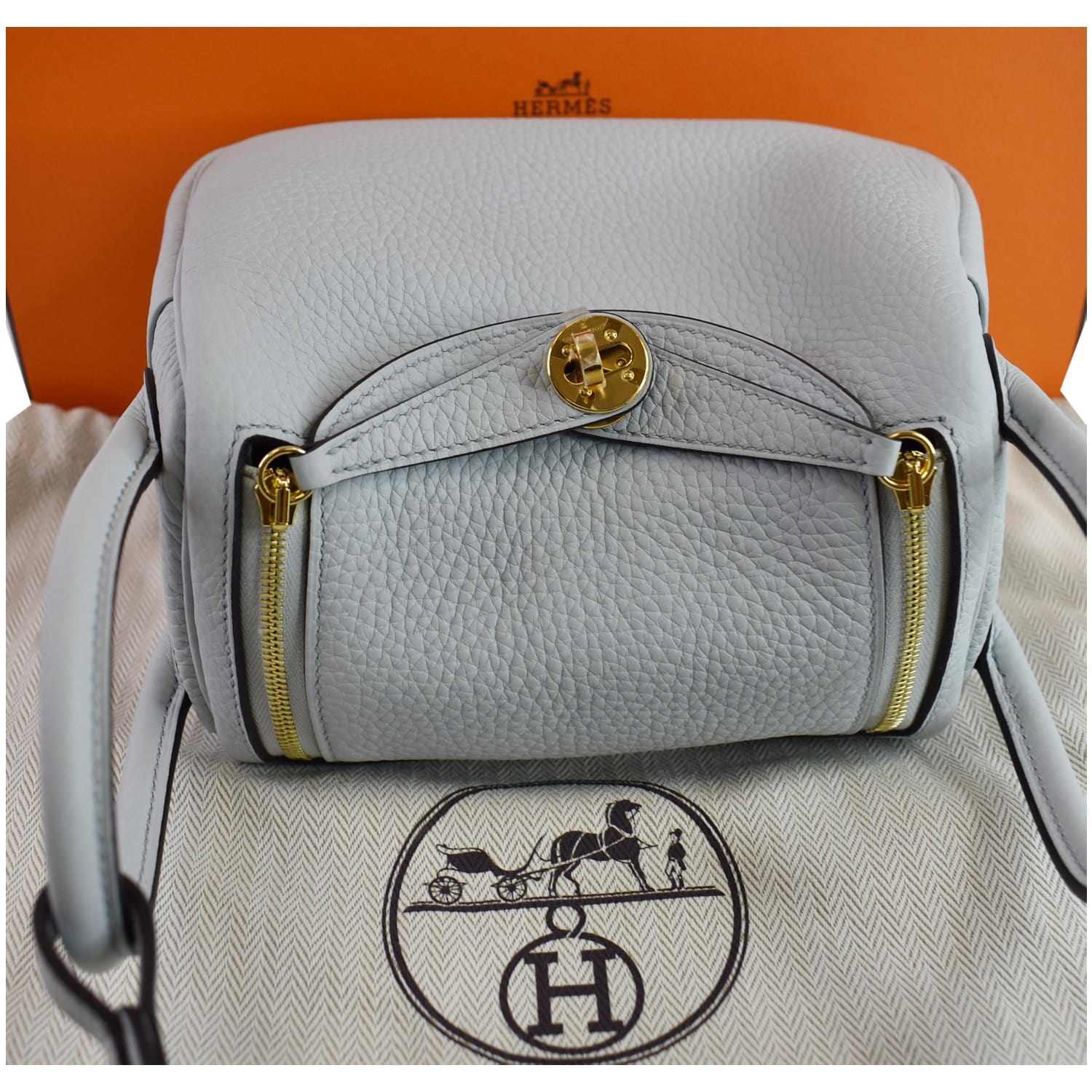 Hermes Mini Lindy Etain, 名牌, 手袋及銀包- Carousell