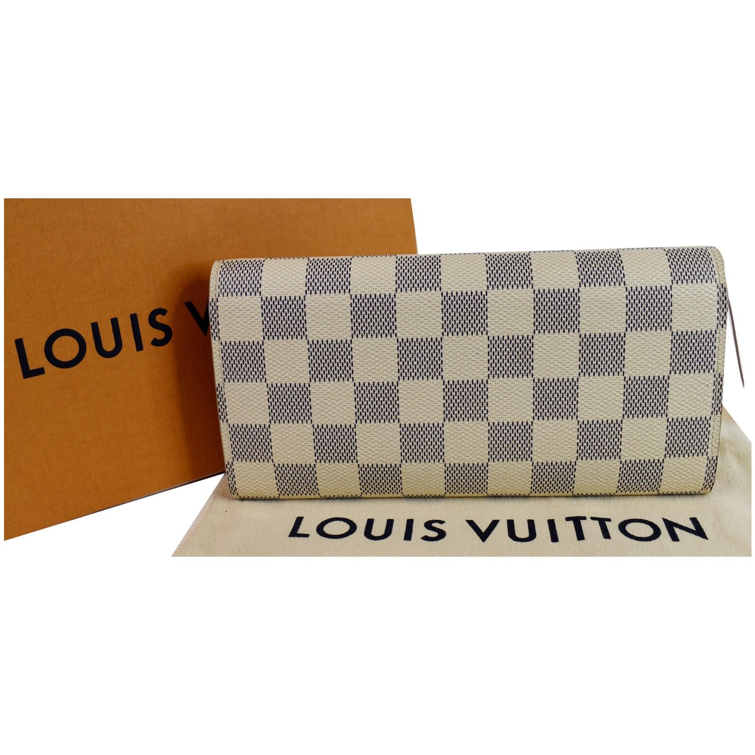 Louis Vuitton Damier Azur Emilie Wallet White ref.753478 - Joli Closet