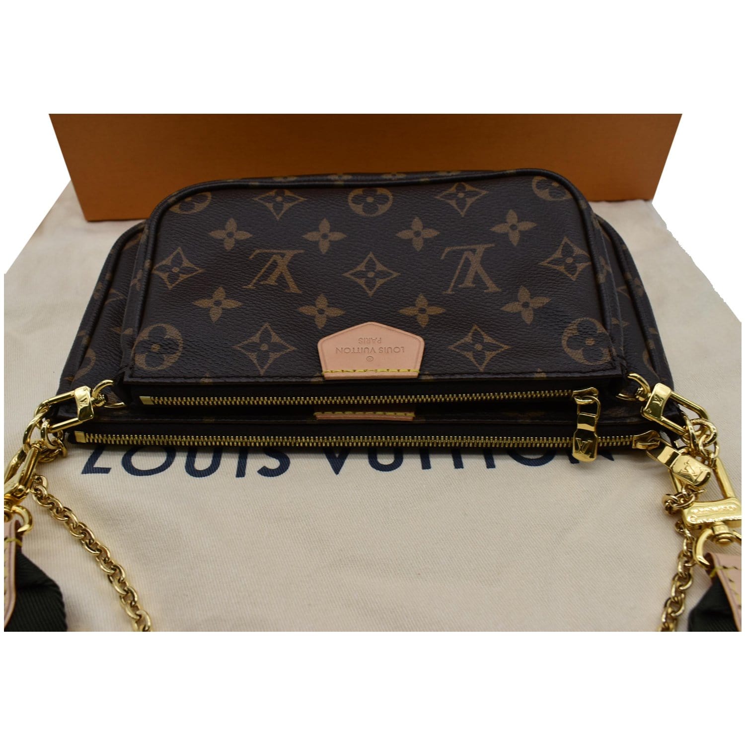 Louis Vuitton - Authenticated Pochette Accessoire Clutch Bag - Leather Brown Plain for Women, Good Condition
