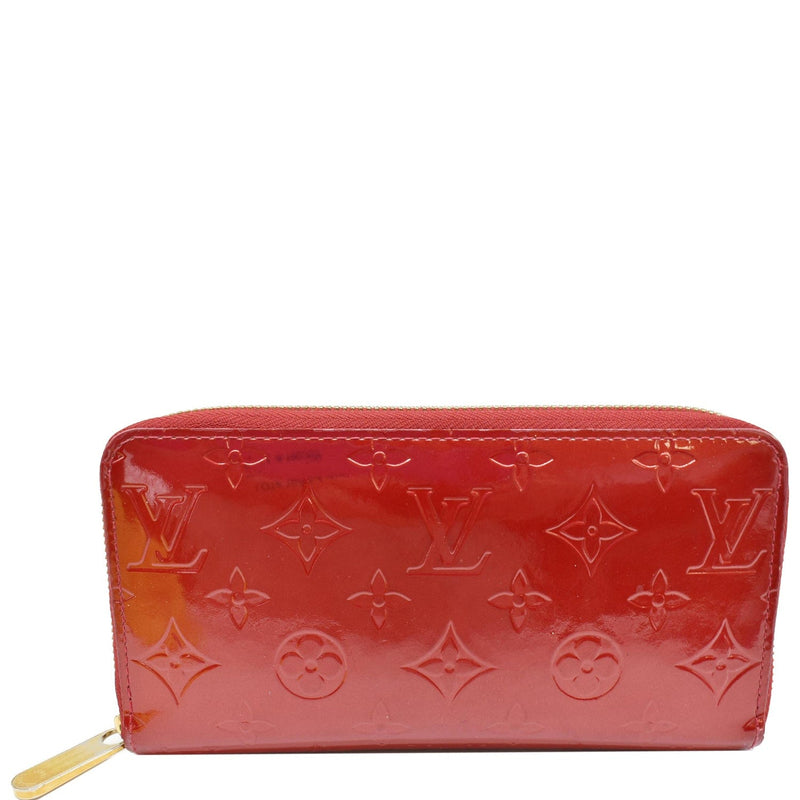 Louis Vuitton Vernis Mini Wallet Purse Coin Case Red Leather Monogram #453D
