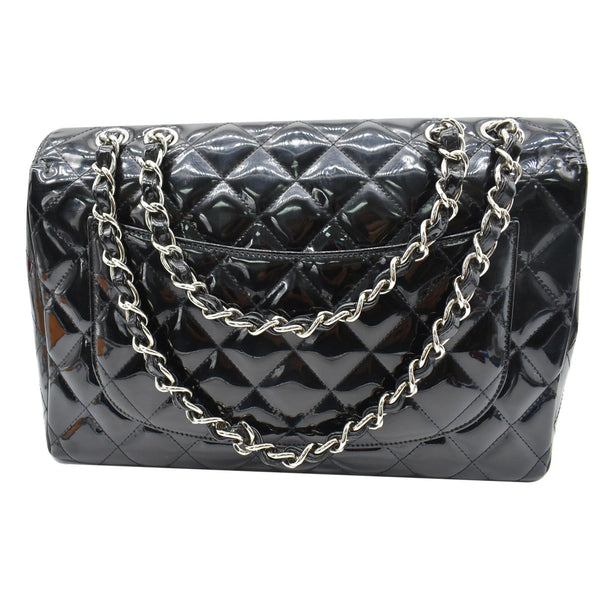 Chanel Jumbo Single Flap Patent Leather Shoulder Bag