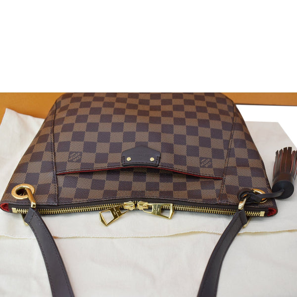 LOUIS VUITTON South Bank Besace Damier Ebene Crossbody Bag Brown