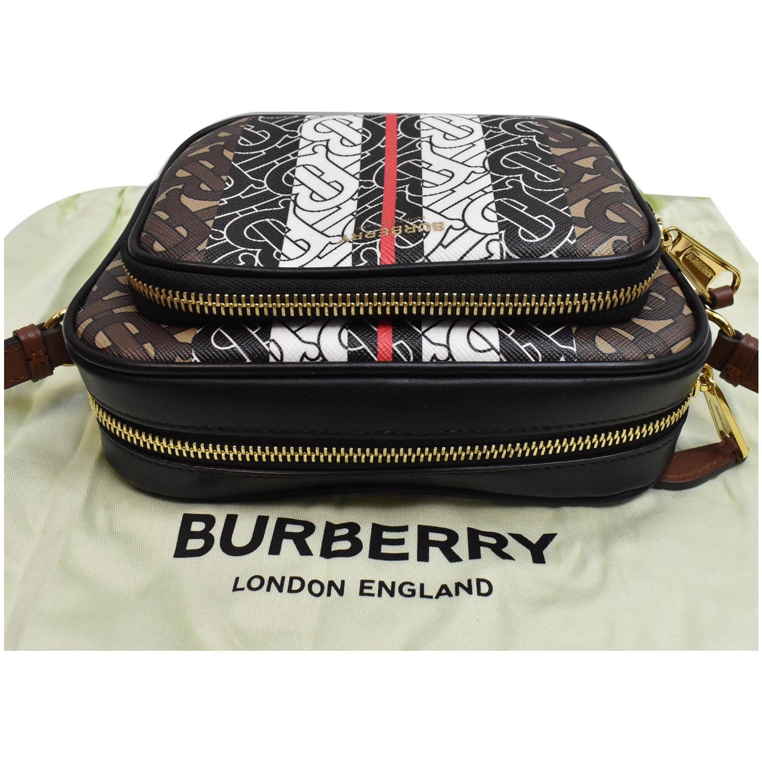 Burberry Bridle Brown Monogram E-Canvas Small TB Bag, myGemma, DE