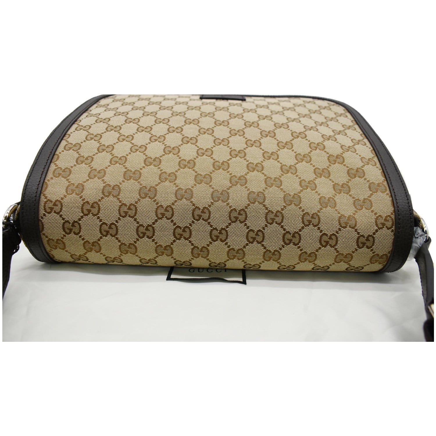 Gucci GG Canvas Messenger Bag Beige/Dark Brown - DDH