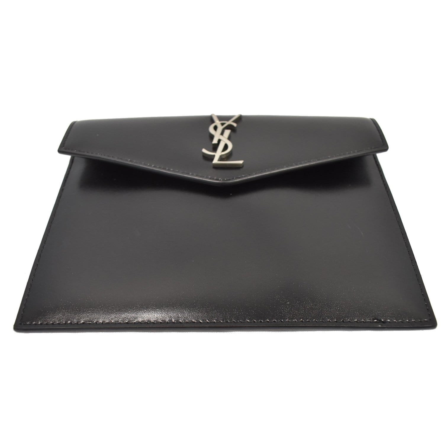 Yves Saint Laurent Black On Black Caviar Leather Grain De Poudre Matelasse  WOC For Sale at 1stDibs