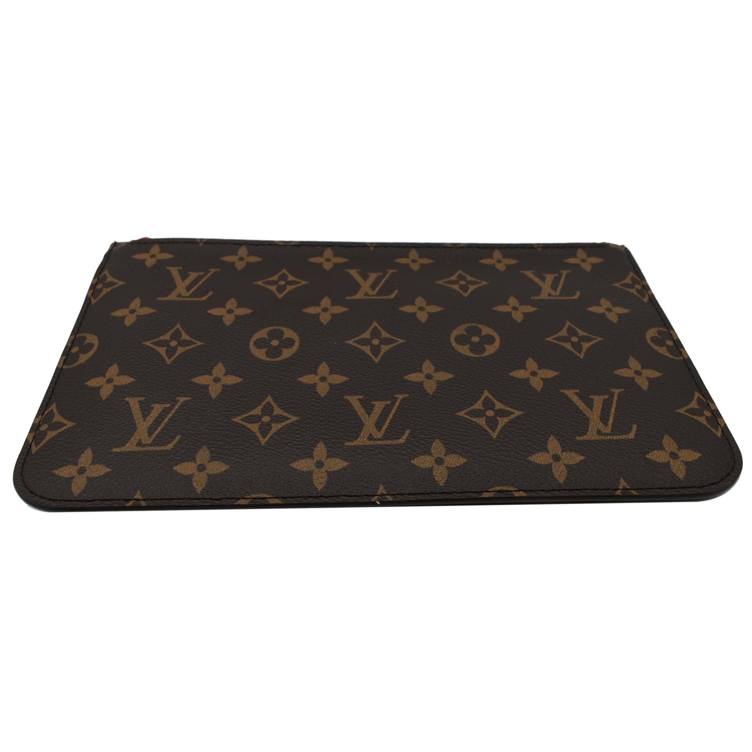 Neverfull leather clutch bag Louis Vuitton Brown in Leather - 36366446