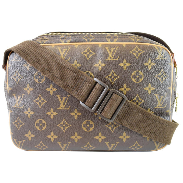 LOUIS VUITTON Reporter PM Monogram Canvas Shoulder Bag Brown