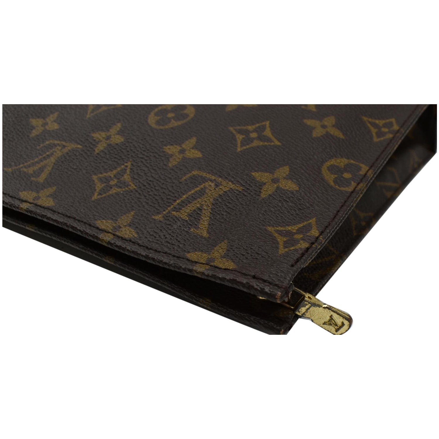Shop Louis Vuitton Monogram Canvas Plain Leather Folding Wallet