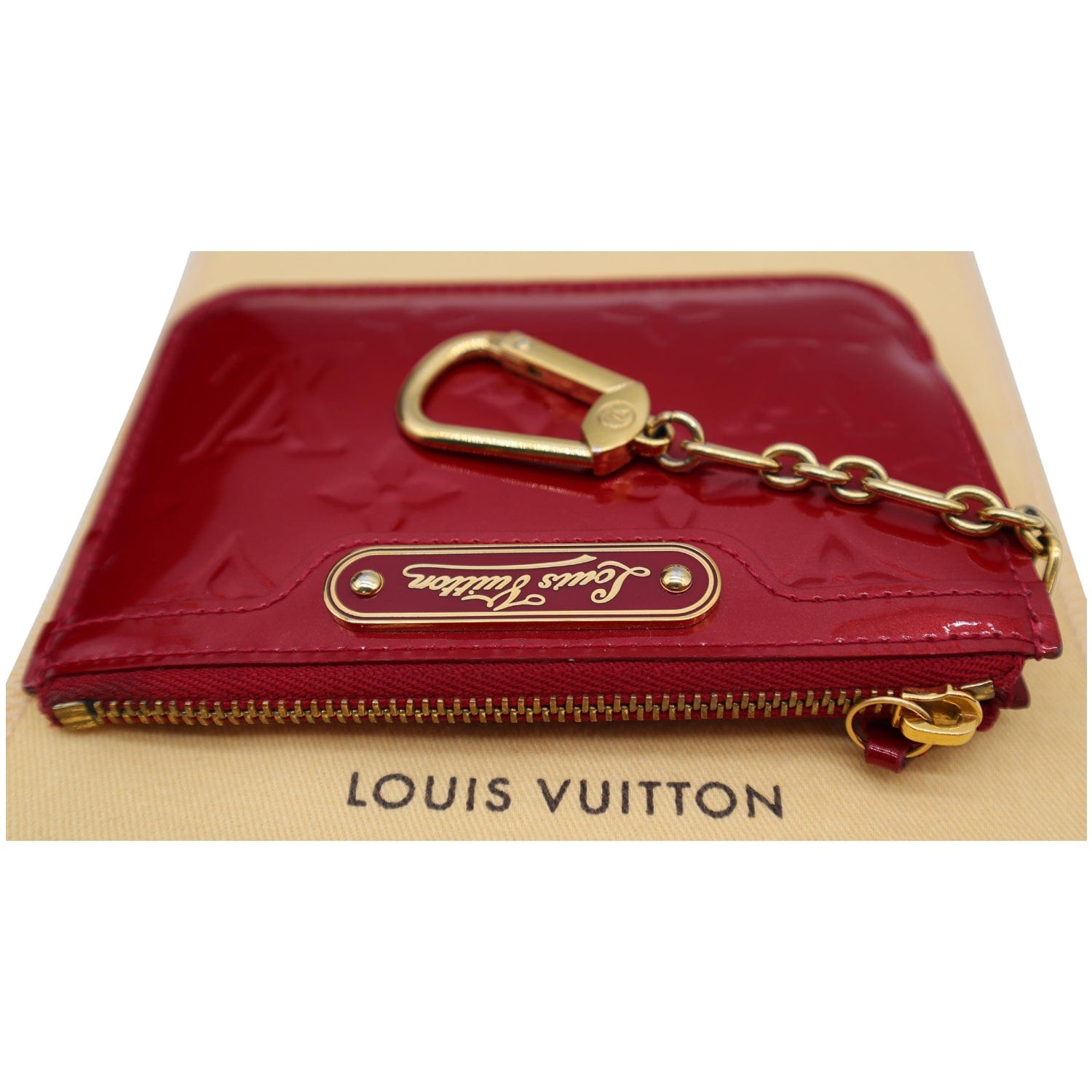 Louis Vuitton Pochette Cle Monogram Red