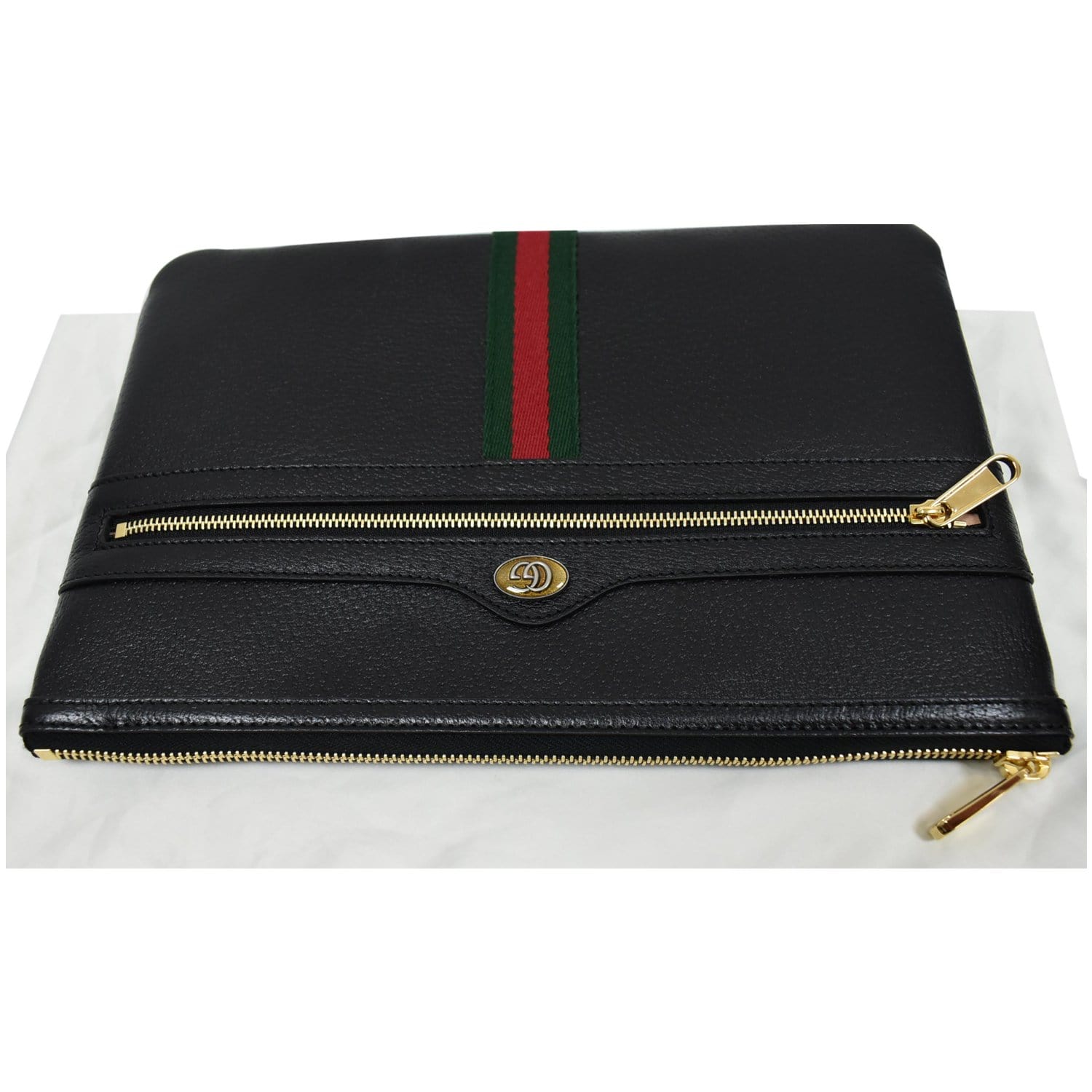 Pouch leather clutch bag